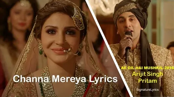 Channa Mereya Lyrics ARIJIT SINGH Ft RANBIR KAPOOR