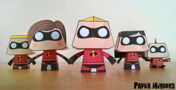 Paper Minions The Incredibles