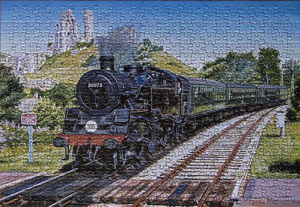 STEAM TRAINS AND JIGSAW PUZZLES Two jigsaws from Gibsons