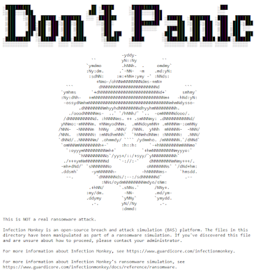 Infection Monkey Ransomware, note