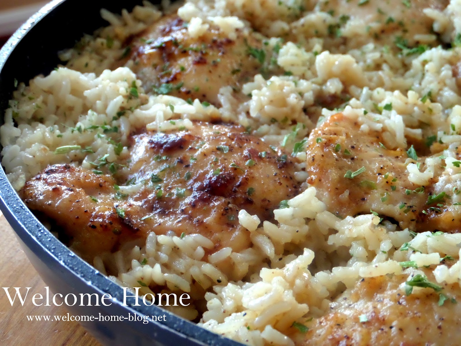 Home Blog PanRoasted Chicken Thighs and Rice