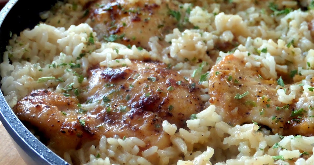 Welcome Home Blog: Pan-Roasted Chicken Thighs and Rice