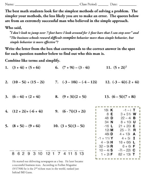 the-secondary-classroom-can-be-fun-too-really-great-algebra-2-riddle-worksheets