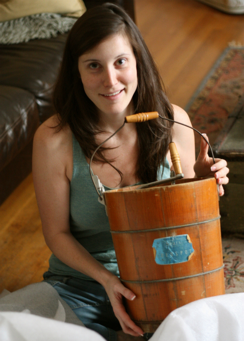 vintage hand crank ice cream maker