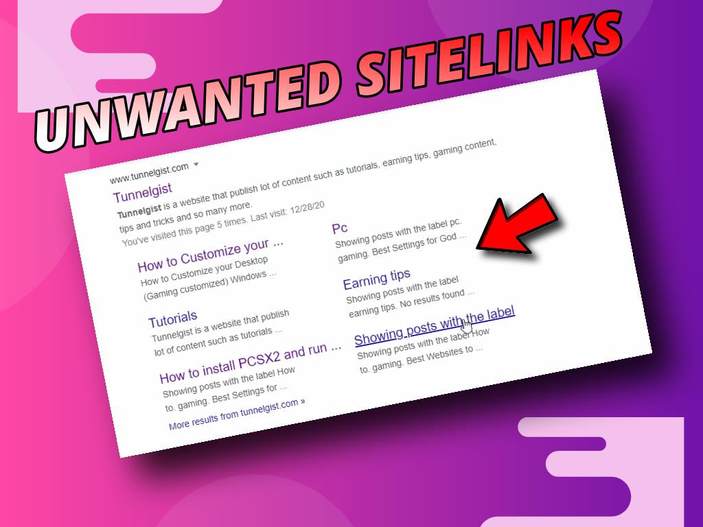 how to remove unnecassary sitelinks from blogger or wordpress, google search