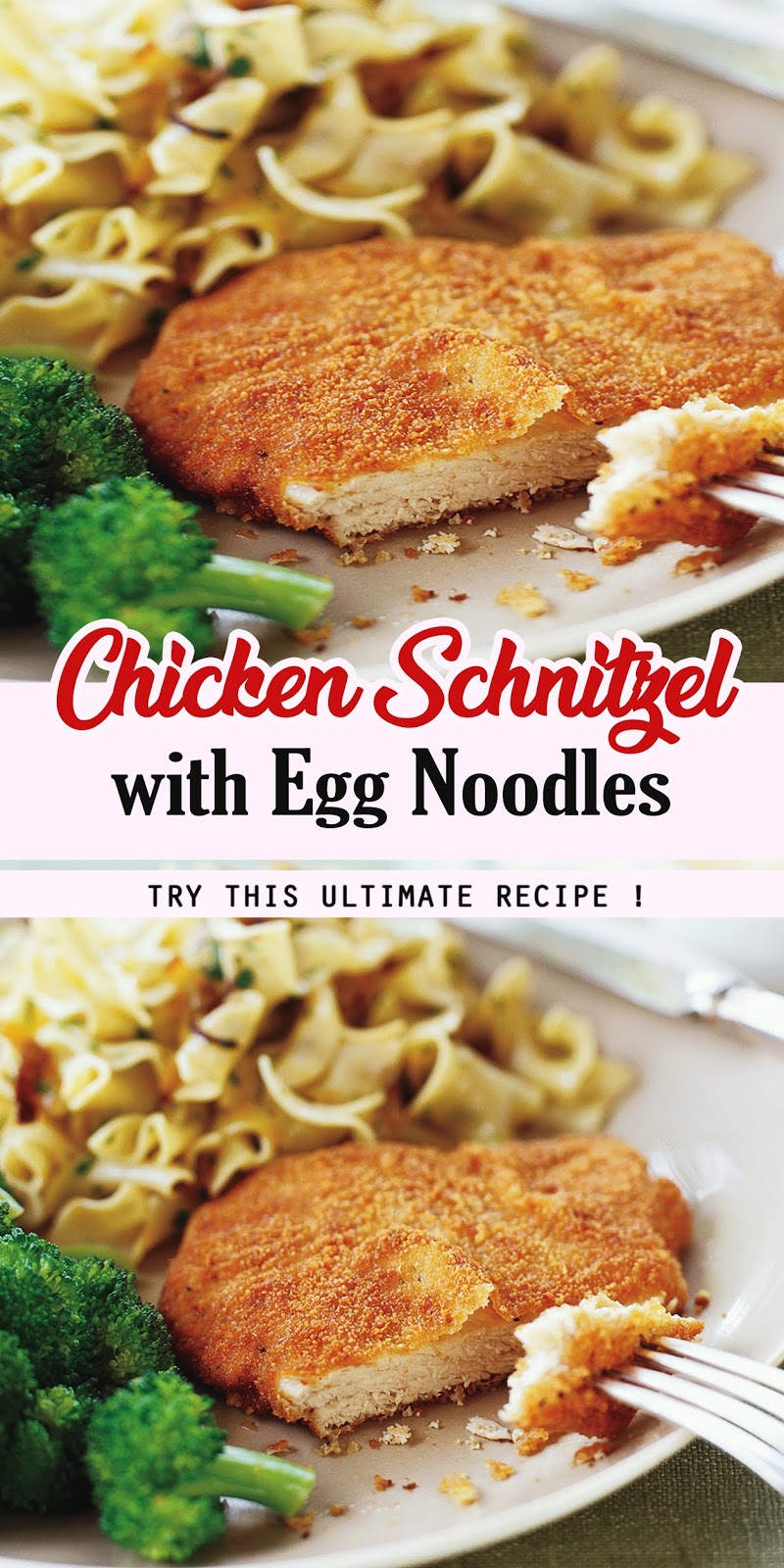 Chicken Schnitzel With Egg Noodles - 3 SECONDS