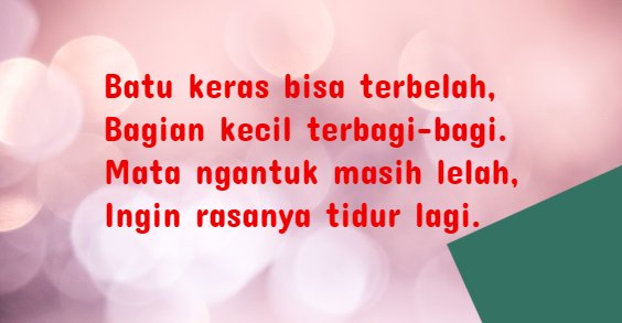 75 Pantun Selamat Pagi Sayang Untuk Teman Kekasih Sahabat Tercinta Langsut Com