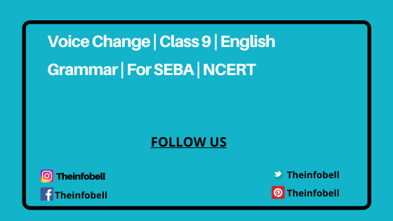 Voice Change Exercise For Class 9 | English Grammar | SEBA | NCERT