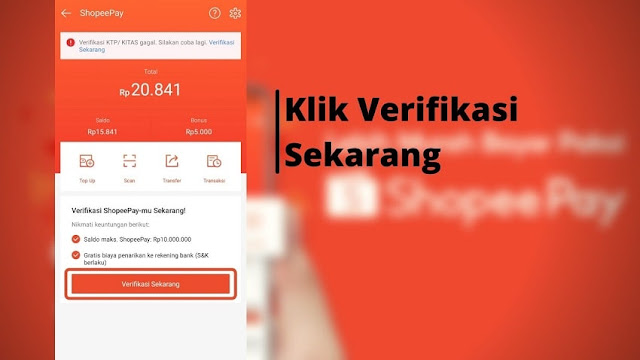 Cara Verfikasi Identitas di ShopeePay