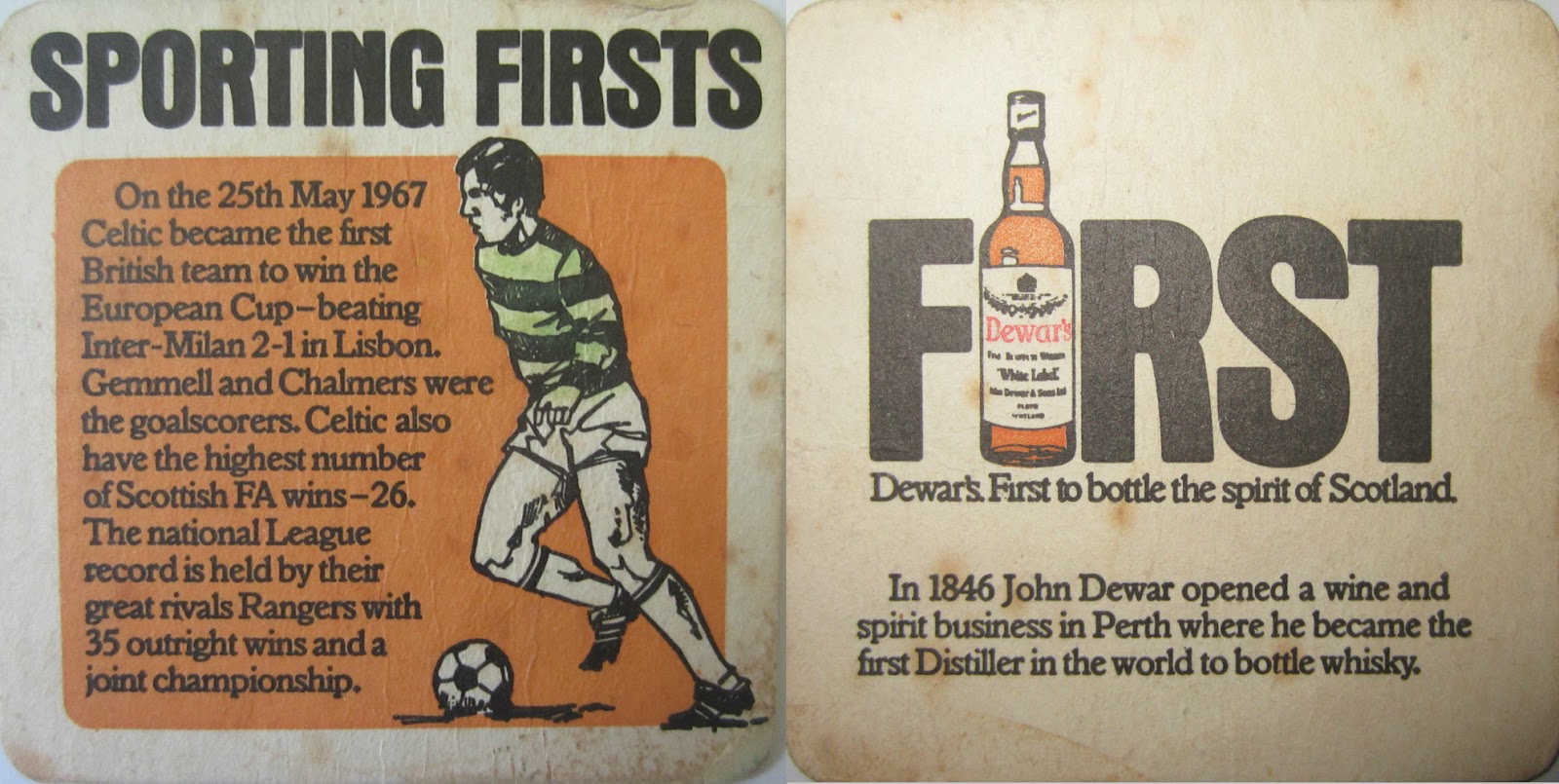 Football Cartophilic Info Exchange Dewars Whiskey Sporting Firsts