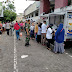 Babinsa Nusukan Dampingan Pasar murah dan Sosialisasi Corona( Covid 19)