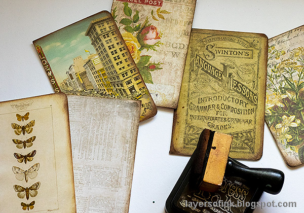 Layers of ink - Quick DIY Notebooks Tutorial by Anna-Karin Evaldsson.