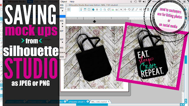 Saving Mock Ups from Silhouette Studio as JPEG or PNG - Silhouette School