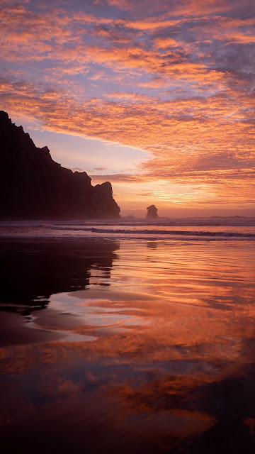 Nice Beach Landscape Sunset Wallpaper