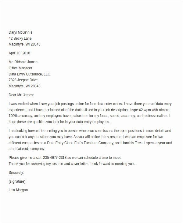 Cover Letter For Online Job Application 2018 Birthday Letter