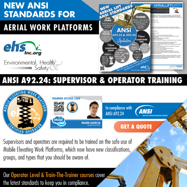 ehsInc Blog: New ANSI Standards Require Certification Training for all ...