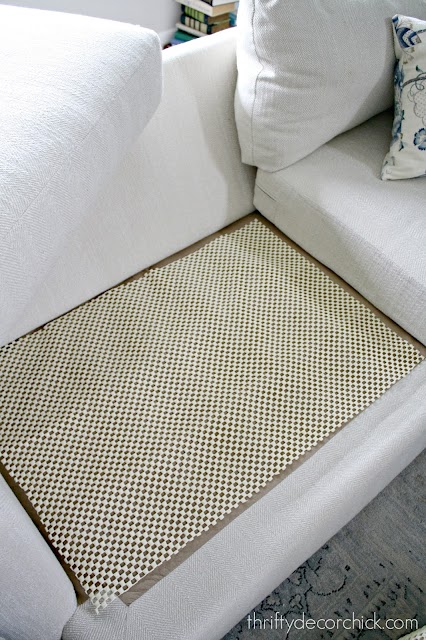 rug pad fix sliding couch cushions