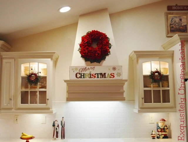 Decorated Christmas Kitchen Hood