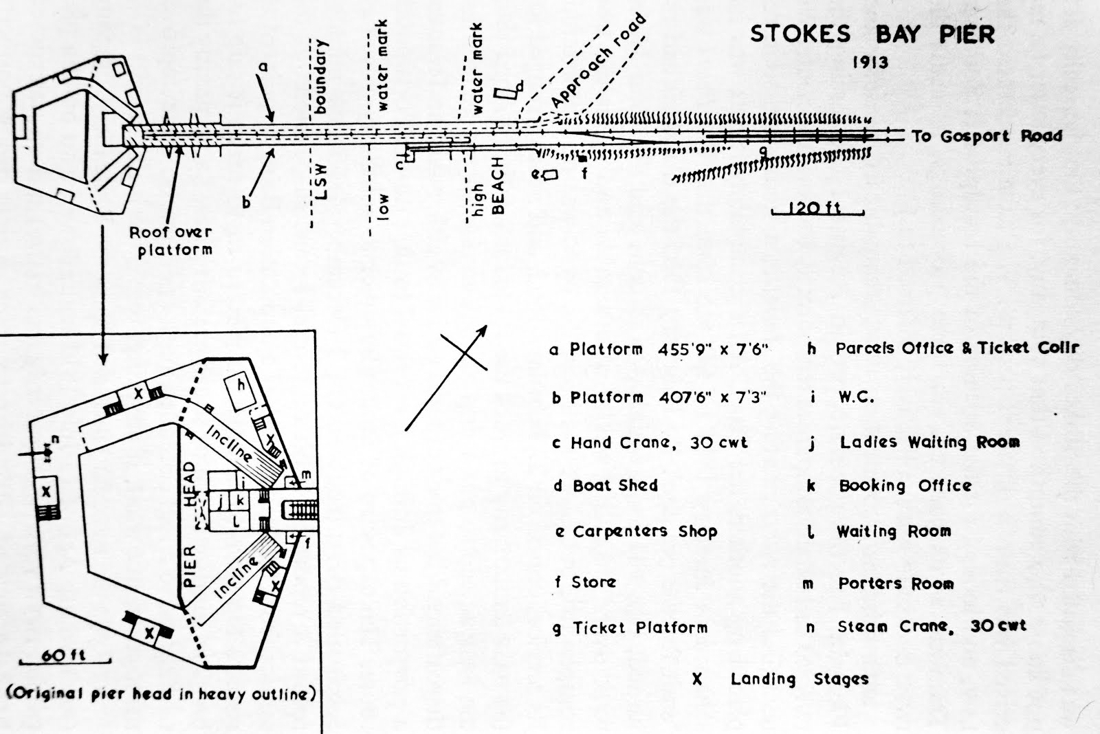 Plan of Stokes Bay Pier