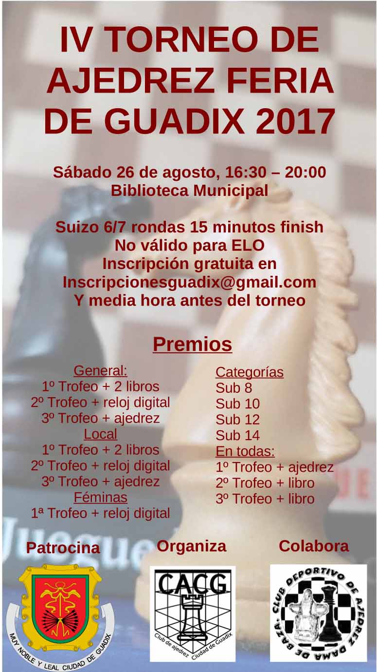Club Ajedrez Dama de Baza IV Open Feria Ciudad de Guadix