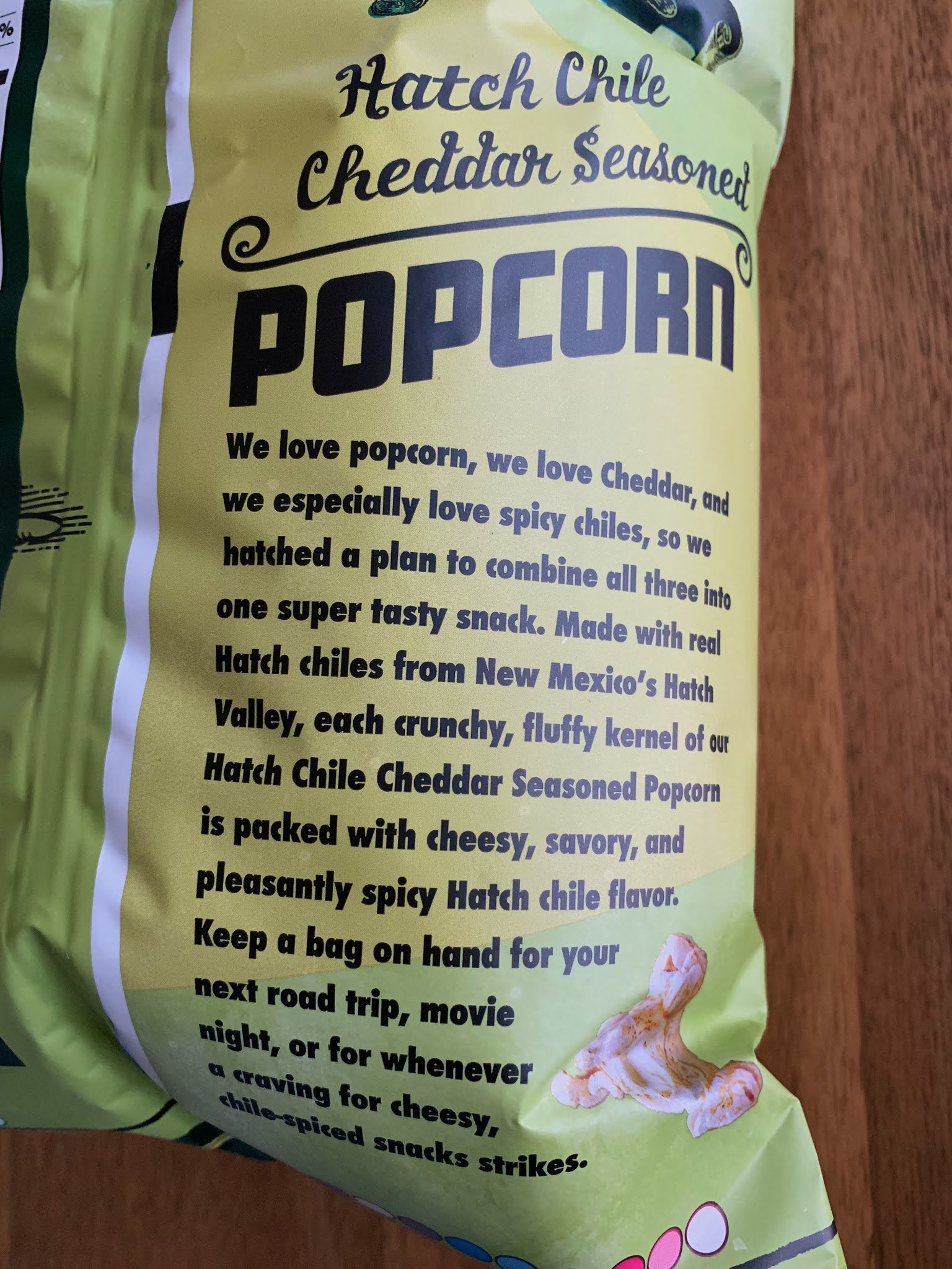Trader Joe's Hatch Chile Cheddar Seasoned Popcorn