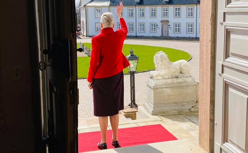 Danish Queen Margrethe turns 81. The Queen wore a red blazer jacket and burgundy dress. Crown Princess Mary and Princess Isabella