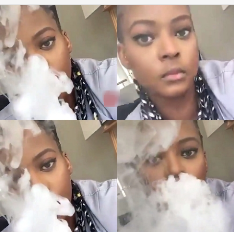 Social Media Goes Wild As Video of Cameroon President’s Daughter Smoking Heavily Goes Viral
