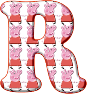 Alfabeto de Peppa Pig en Rojo