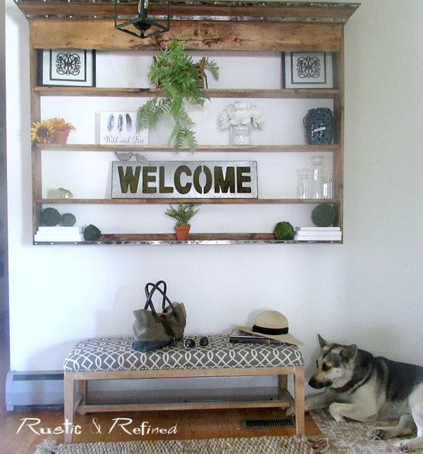 Storage idea for an entryway