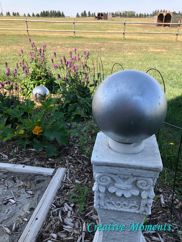 Bowling Ball Turned Gazing Ball