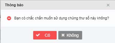 Hình 12 - Xác nhận thay đổi trạng thái chữ ký số