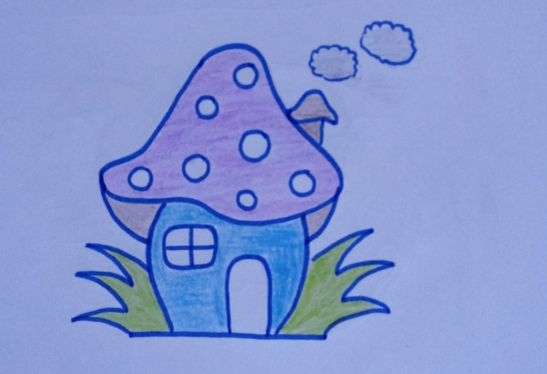 رسومات سهله وكيوت / رسم منزل سهل للأطفال _ رسومات سهله وبسيطة