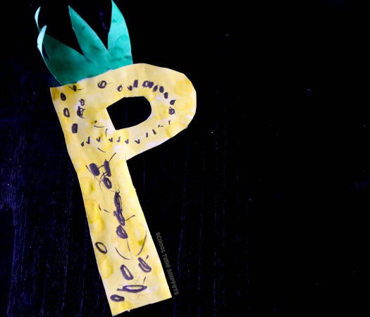 Letter P Craft - p is for pineapple