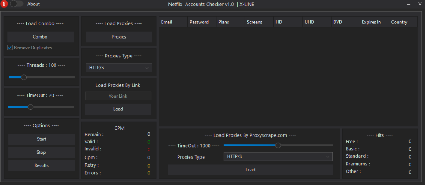 Netflix Accounts Checker v1.0 By XLINE