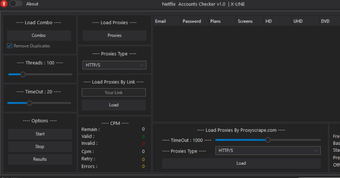 Netflix Accounts Checker v1.0 By XLINE