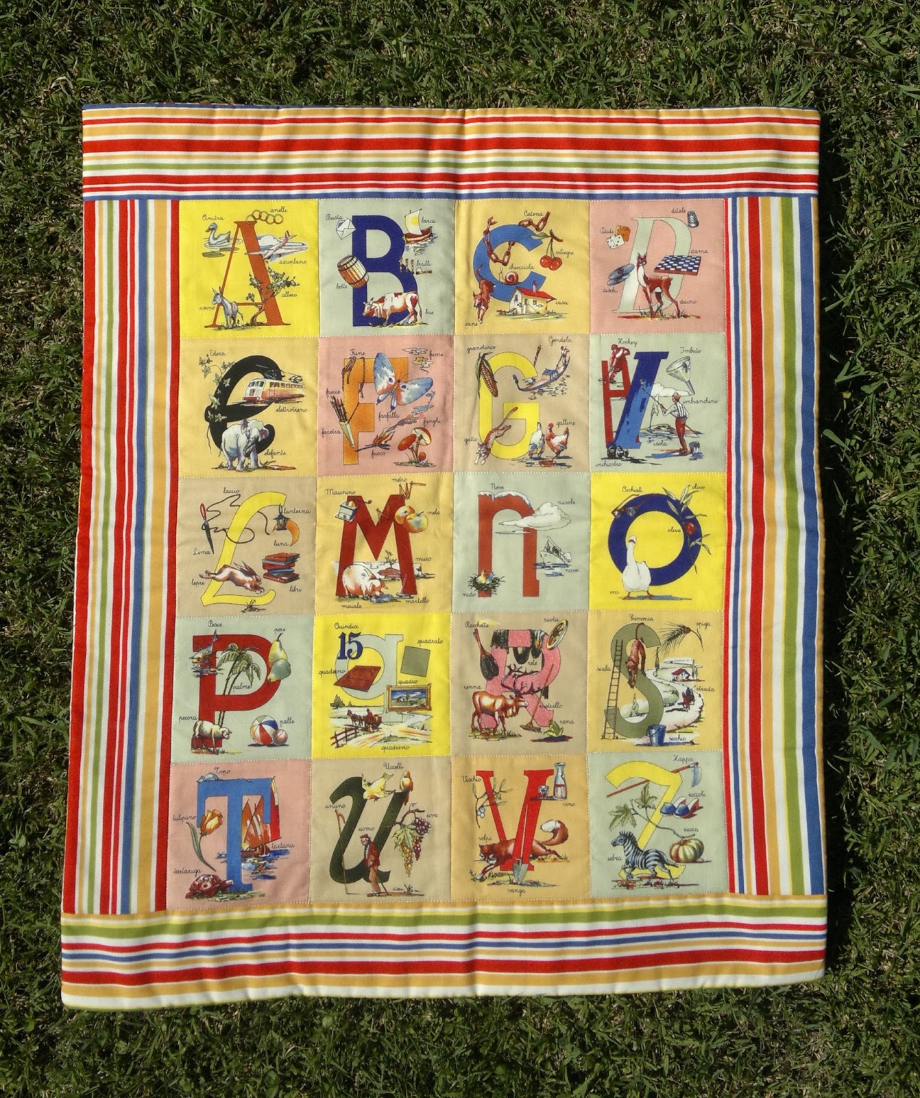 Ella & Nesta's Little Room Alphabet Baby Quilt and extra ideas