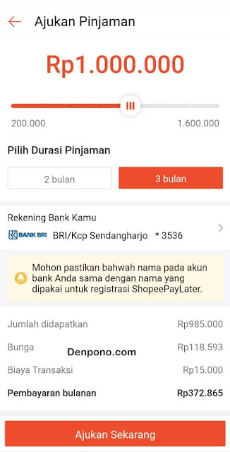 Cara mencairkan ShopeePinjam ke rekening bank