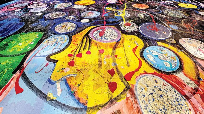 "The Journey of Humanity" by the famous British painter Sasha Jefri, sold for 227 million dirhams in Dubai. Dubai Cares