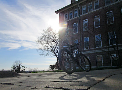 Parked bike at Warde Hall