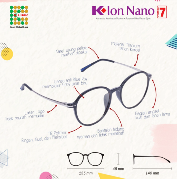 Kacamata terapi K-Ion Nano Premium