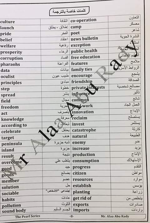 أهم تعبيرات وكلمات الترجمة الخاصة بالمرحلة الثانوية