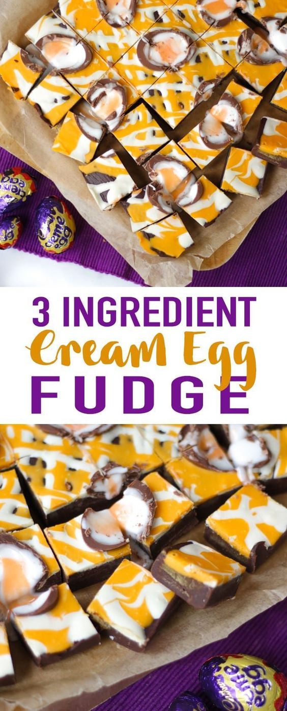Slow Cooker Creme Egg Fudge Yummy