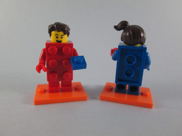 Minifiguras LEGO Brick Suit Guy & LEGO Brick Suit Girl da nova serie LEGO de minifiguras 71021 Series 18 - Party