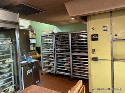 pie racks at Heidi Pies in San Mateo, California