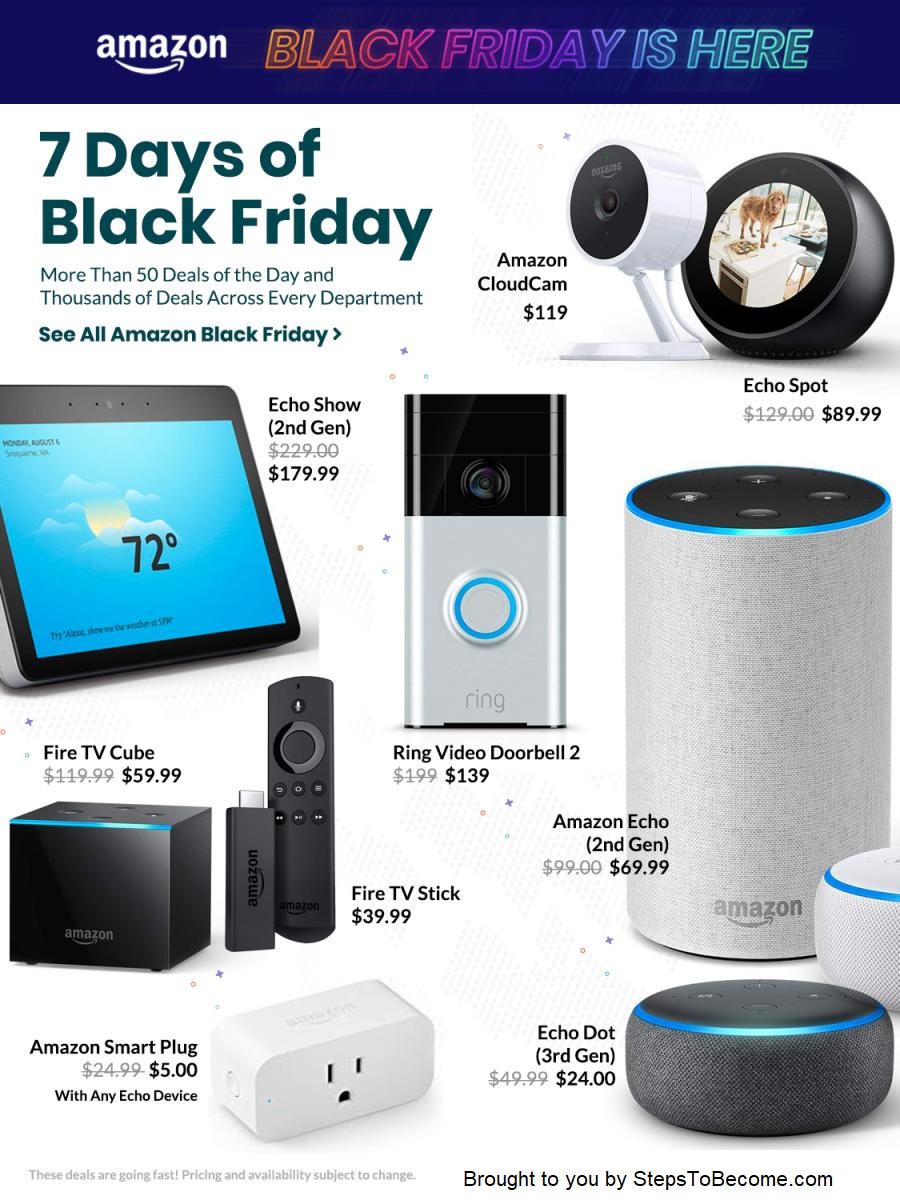 Amazon 7 Days Black Friday Deals, Ads & Special Sales 2019