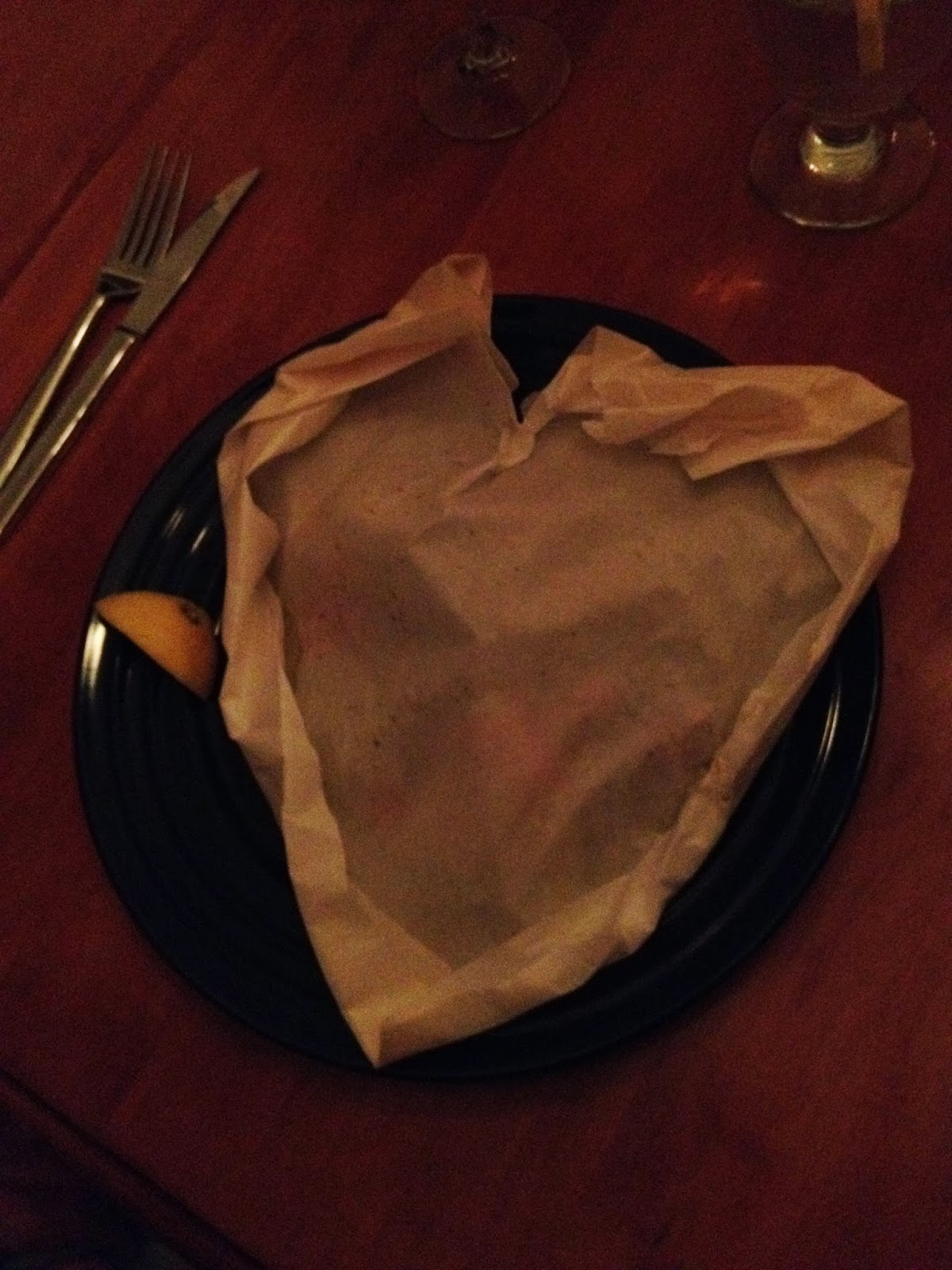 Time for dinner! Flounder en Papillote
