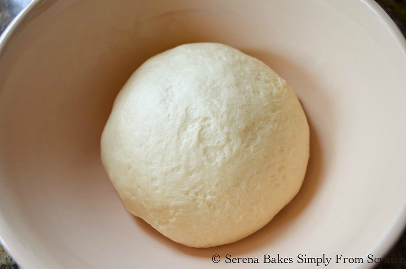 Homemade Flour Tortilla Dough in a bowl.