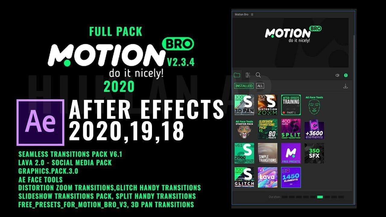 Motion Bro All Packs For After Effects 2020 (updated)