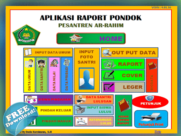 Aplikasi Raport Pondok Pesantren Ar-Rahim Lengkap Dengan Kelulusan Siswa