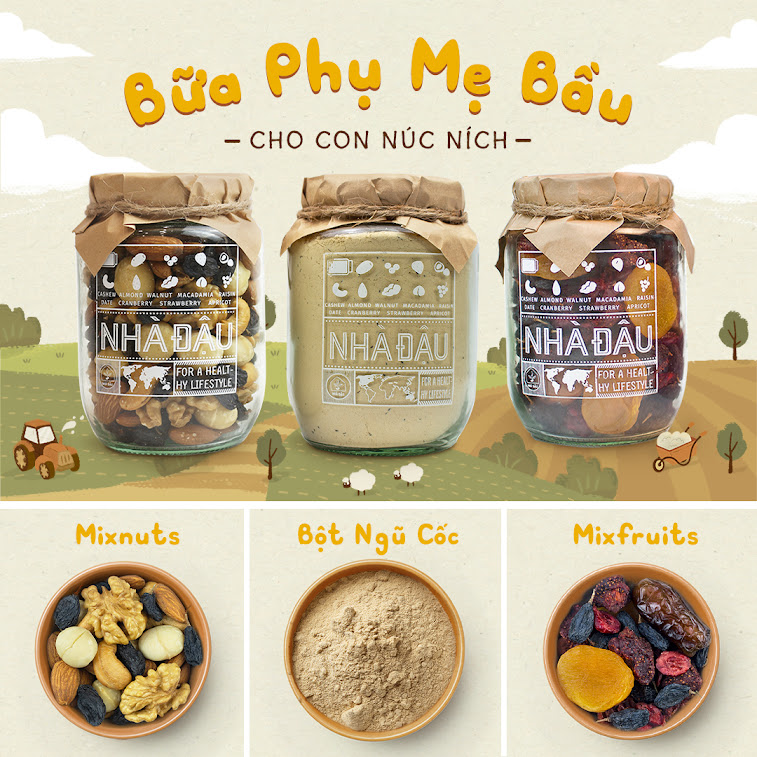 [A36] Mixfruits ăn vặt bữa sáng cho Bà Bầu đủ chất